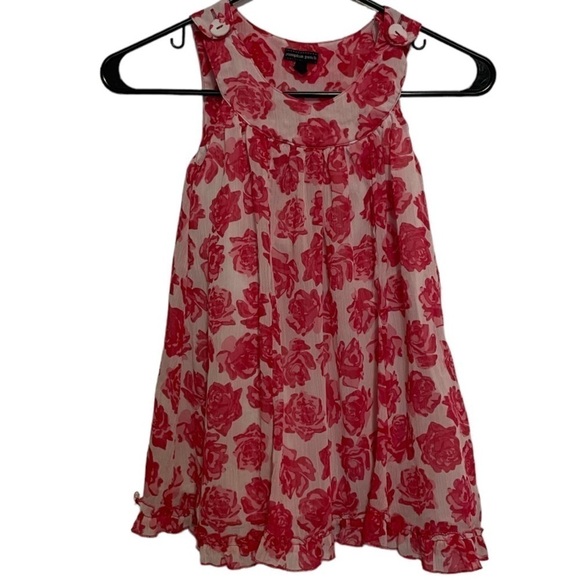 pumpkin patch Other - Pumpkin Patch Pink Rose Print Sleeveless Shift Dress Size 6